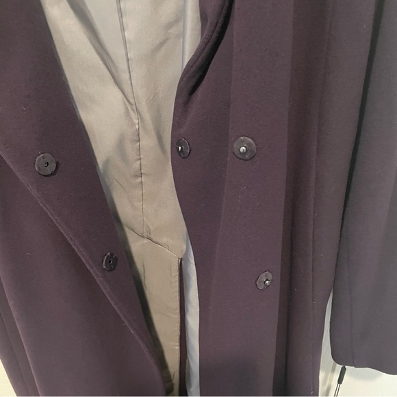 Calvin Klein - Wool Cashmere Blend - Eggplant - Trench Coat w/ Belt - Size 14 - Picture 4 of 11